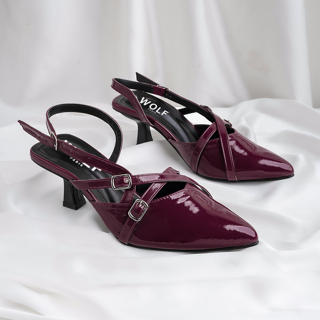 CLARA - HEELS - CHERRY