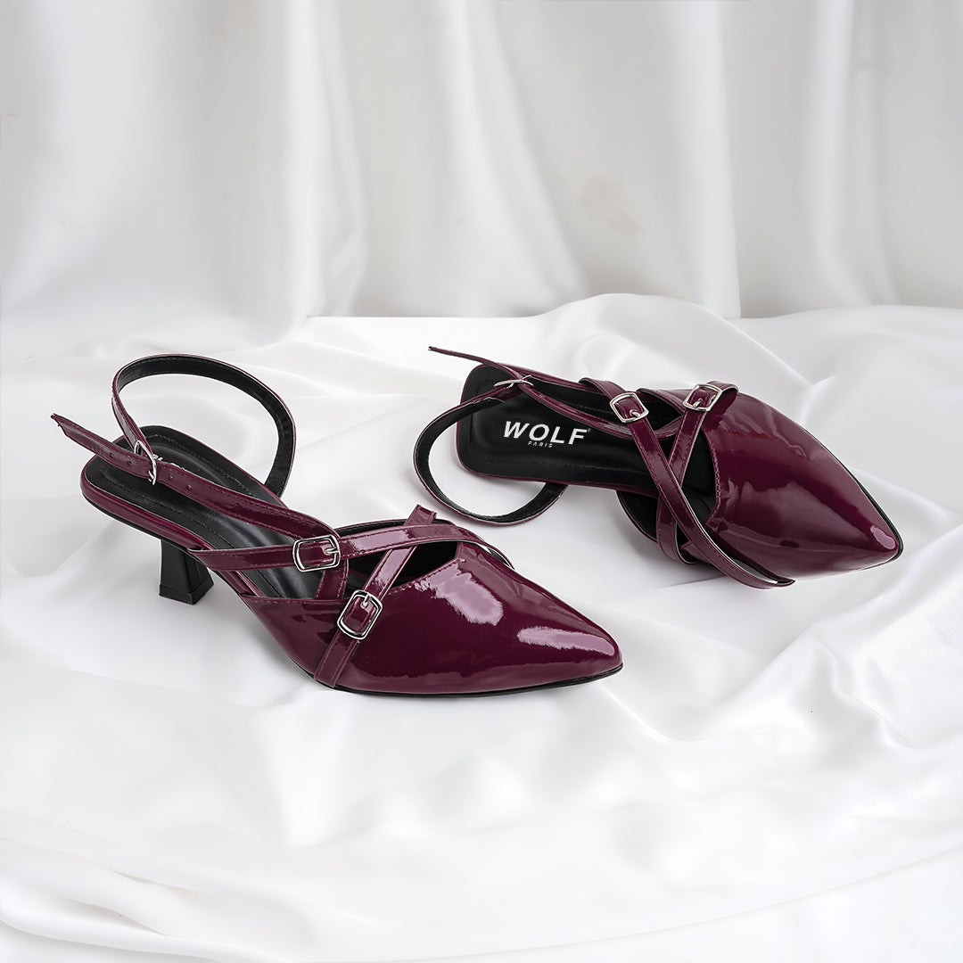 CLARA - HEELS - CHERRY